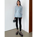 サイドオープンシェイプシャツ | EMODA | 詳細画像9 