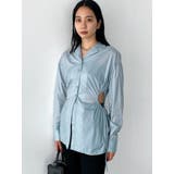 ブルー | サイドオープンシェイプシャツ | EMODA