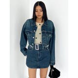 カットオフクロップドデニムジャケット | EMODA | 詳細画像46