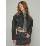 カットオフクロップドデニムジャケット | EMODA | 詳細画像8