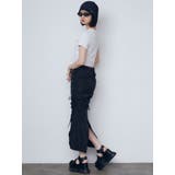 サイドドローストリングナイロンスカート | EMODA | 詳細画像6 