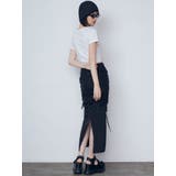 サイドドローストリングナイロンスカート | EMODA | 詳細画像7 