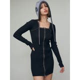 プレーティングリブジップワンピース | EMODA | 詳細画像15