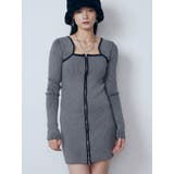 プレーティングリブジップワンピース | EMODA | 詳細画像2