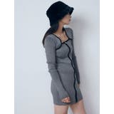 プレーティングリブジップワンピース | EMODA | 詳細画像3