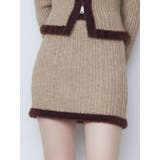 ベージュ | シャギーエッジミニマルスカート | EMODA