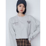 グレー | マークユニットロングTシャツ | EMODA