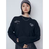 ブラック | マークユニットロングTシャツ | EMODA