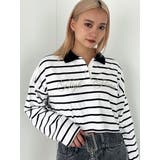 グラフィカルポロロングTシャツ | EMODA | 詳細画像1 