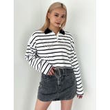 グラフィカルポロロングTシャツ | EMODA | 詳細画像3 
