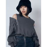 グレー | マルチオープンショートトップ | EMODA