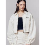 アイボリー | スペイシーマークショートブルゾン | EMODA