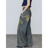 ブルー | グラフィックルーズジーンズ | EMODA