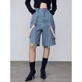 インディゴ | 【Dickies別注】ポケットハングベルトハーフパンツ | EMODA