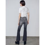 カットアウトハイウエストフレアパギンス | EMODA | 詳細画像9 