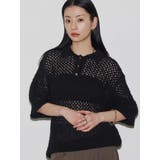 【VEQUM】OPEN WORK POLO KNIT | EMODA | 詳細画像11 