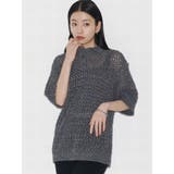 【VEQUM】OPEN WORK POLO KNIT | EMODA | 詳細画像16 