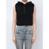 シャギーフードニットタンクトップ | EMODA | 詳細画像2