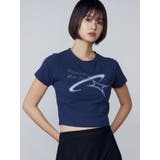 ネイビー | スプレーアートTシャツ | EMODA