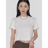 【VEQUM】DAMAGE CROPPED T SHIRT | EMODA | 詳細画像1 