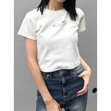 ホワイト | ロゴグラデーションミニマルTシャツ | EMODA