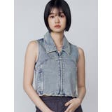 アイスブルー | デニムウォッシュベスト | EMODA