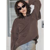ブラウン | 【VEQUM】LAYERED OVER LONG SLEEVE T SHIRT | EMODA