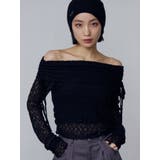 レースオフショルダートップ | EMODA | 詳細画像15 