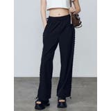 ブラック | サイドレースナイロンパンツ | EMODA