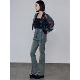 サイドオープンハイウエストフレアパギンス | EMODA | 詳細画像20 