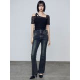 サイドオープンハイウエストフレアパギンス | EMODA | 詳細画像22 