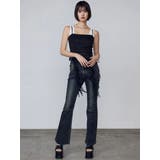 サイドオープンハイウエストフレアパギンス | EMODA | 詳細画像26 