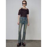 サイドオープンハイウエストフレアパギンス | EMODA | 詳細画像38 