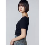 フロントボタンショートリブトップ | EMODA | 詳細画像4 