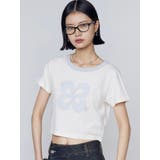 アイボリー | スタッズロゴTシャツ | EMODA