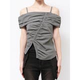 グレー | オフショルダーボタントップ | EMODA