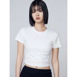 ホワイト | パールロゴTシャツ | EMODA