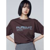 ブラウン | ロゴグラフィックTシャツ | EMODA
