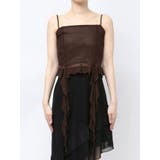 ブラウン | ハングラッフルキャミソール | EMODA