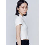リブカッティングショートスリーブトップ | EMODA | 詳細画像9 