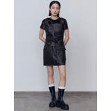 アウトポケットフェイクレザーワンピース | EMODA | 詳細画像4