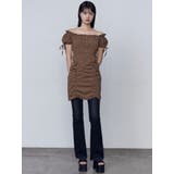 オフショルダーミニギャザーワンピース | EMODA | 詳細画像15