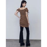 オフショルダーミニギャザーワンピース | EMODA | 詳細画像17