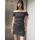 グリーン | オフショルダーミニギャザーワンピース | EMODA