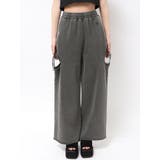 グレー | カットリボンブリーチスウェットパンツ | EMODA