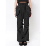 ブラック | ハングポケットセミフレアパンツ | EMODA