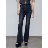 サイドオープンハイウエストフレアパギンス | EMODA | 詳細画像1 