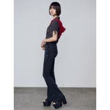 サイドオープンハイウエストフレアパギンス | EMODA | 詳細画像13 