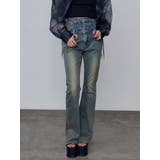 サイドオープンハイウエストフレアパギンス | EMODA | 詳細画像18 