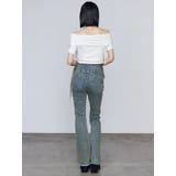 サイドオープンハイウエストフレアパギンス | EMODA | 詳細画像30 